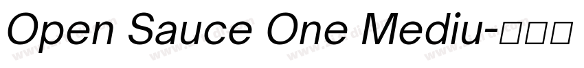 Open Sauce One Mediu字体转换